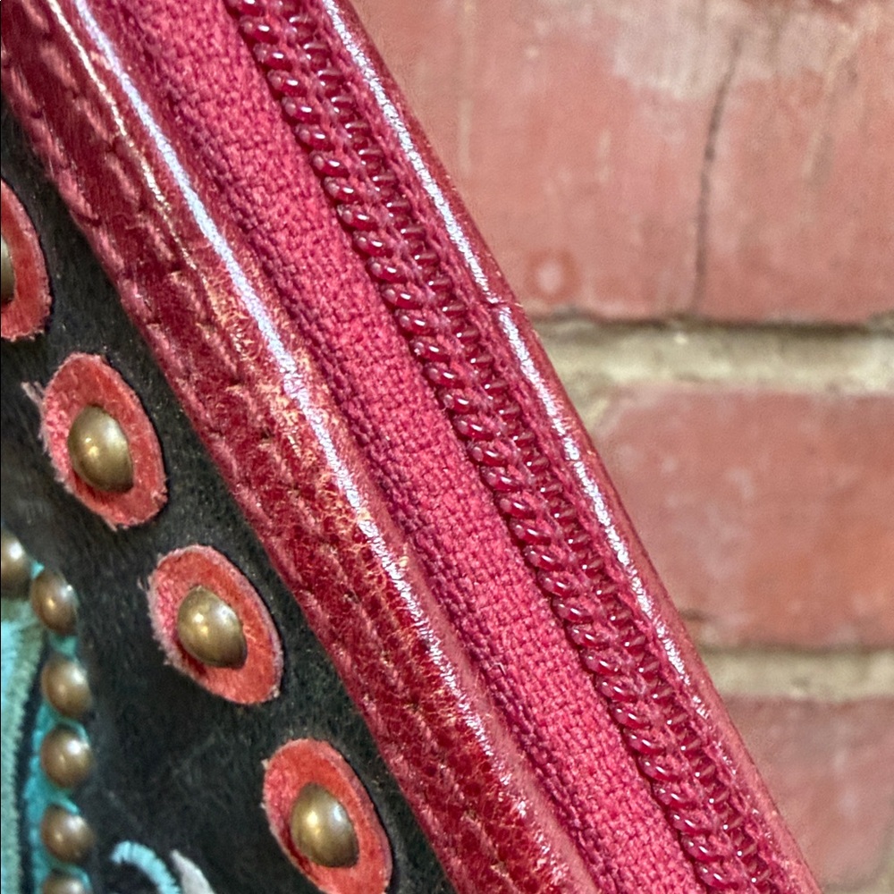 Vintage Isabella Fiore Embroidered Multicolor Wristlet Clutch - Picture 3 of 10